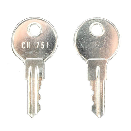 Hunter 122516 CH751 controller cabinet keys, two-pack, for secure outdoor irrigation access.