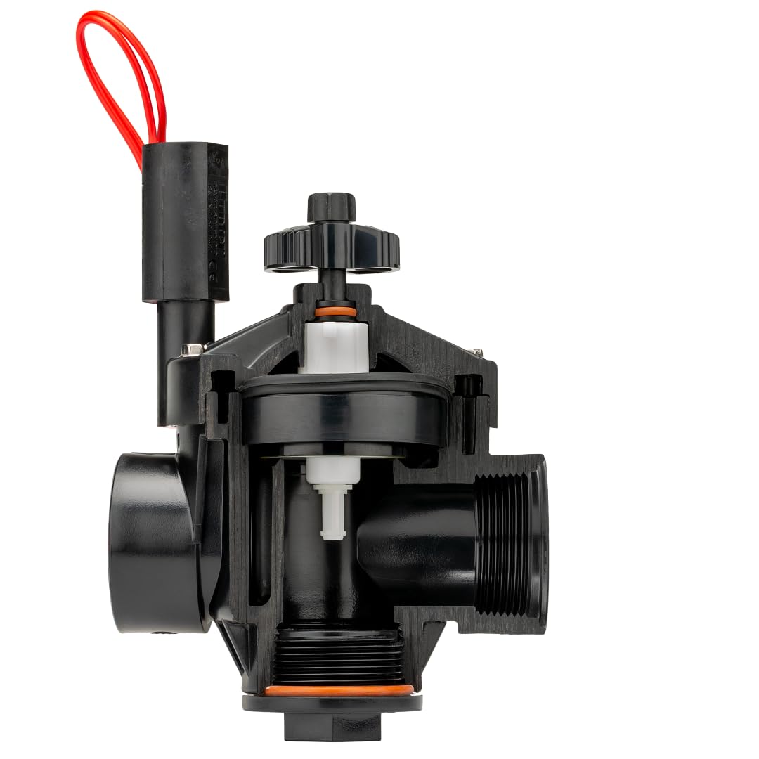 Hunter PGV valve in angle configuration ideal for tight spaces and flexible layouts.