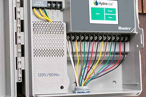Hunter PRO-HC 600 six-zone touchscreen panel enables smart watering management.