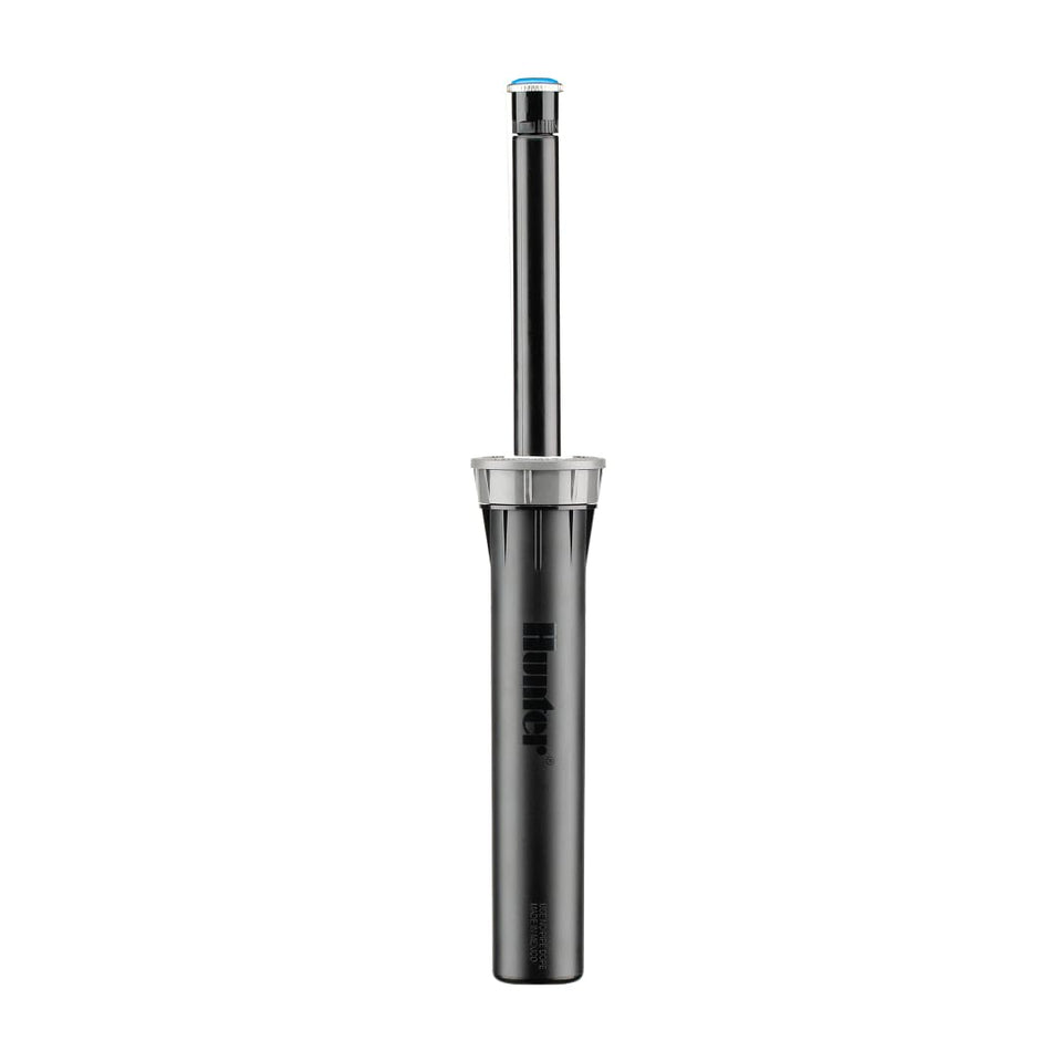 Hunter PRS40 front view showcases compact design for reliable residential irrigation.