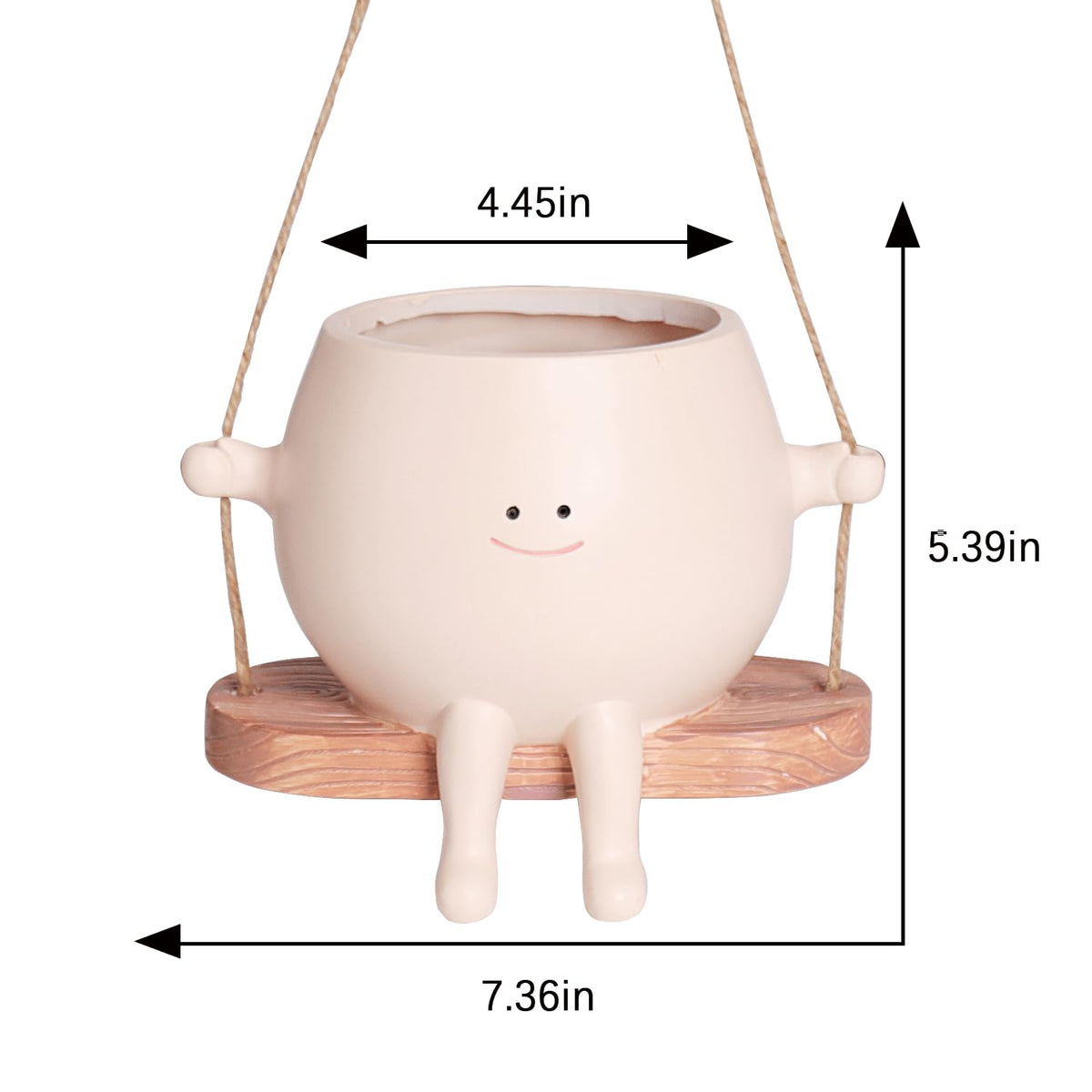 HUNTHAWK hanging face planter in resin that resists sun and rain for durable use