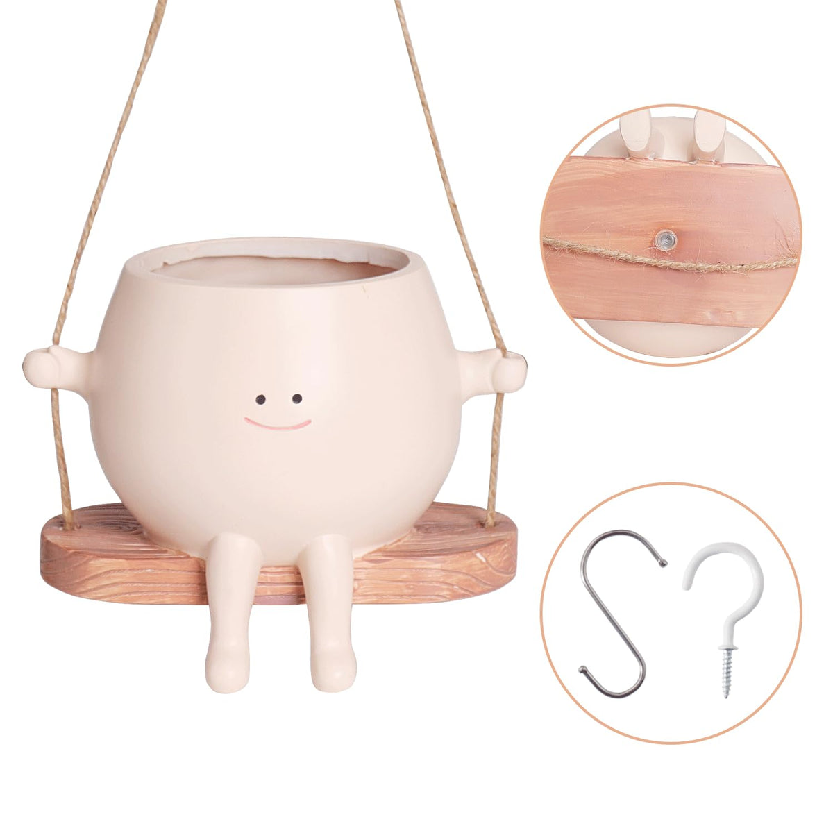 HUNTHAWK smiley swing planter as a thoughtful gift idea for kids and teachers