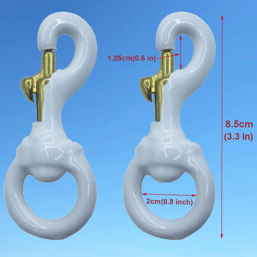 Side view of Huouo clip shows durable brass with protective rubber coating.
