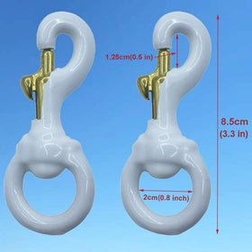 Side view of Huouo clip shows durable brass with protective rubber coating.