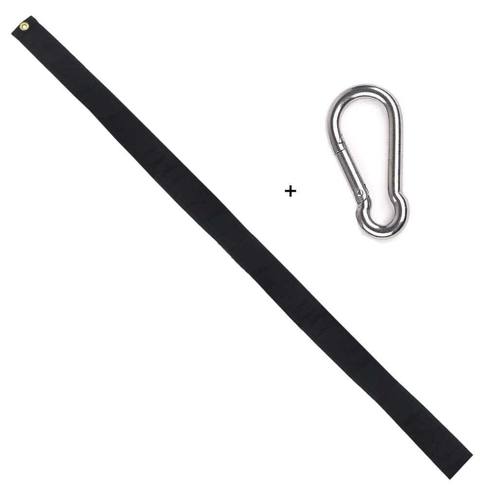 Huouo 5ft black mourning ribbon streamer with brass grommets for durable display.