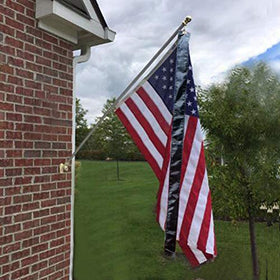 Huouo mourning streamer supports proper etiquette when a flag cannot be lowered.