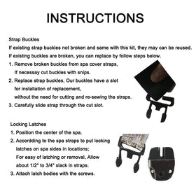 Huouo slides and keys for durable spa cover latch replacement