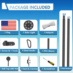 Hupsjer PVC sleeve 23.6 inch for solid ground anchoring.