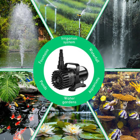 Hurmovae pond-pump-20ft-cord-suction-cups allows flexible placement