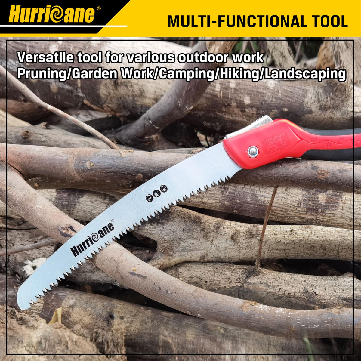 Hurricane 10in folding saw camping bushcraft ready for outdoor tasks