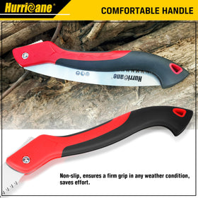 Hurricane 10in folding saw handles green wood, dry wood, bamboo and plastic with ease