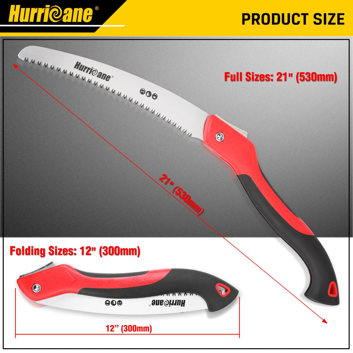 Hurricane 10in folding saw soft handle for comfortable grip in wet conditions