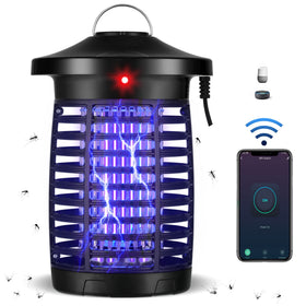 Husaco Smart Bug Zapper Outdoor front view showcases sturdy outdoor protection