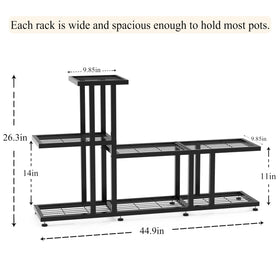 HusDream heavy-duty metal plant stand highlighting sturdy footing for indoors or outdoors