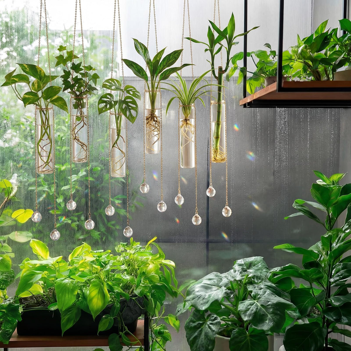 Hushee hanging wall planter for kitchen and living room decor