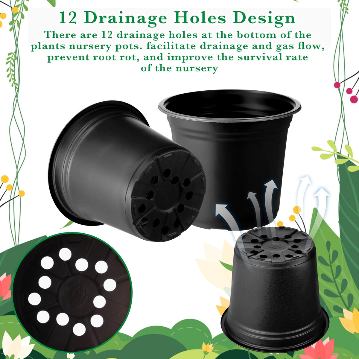 Hushee all-purpose plant pots for homes and nurseries, ideal for displays