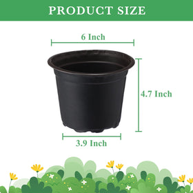 Hushee PP plastic pots with thick bottoms prevent overflow and support growth