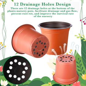 Hushee red brown outer pot improves UV protection for seedlings.