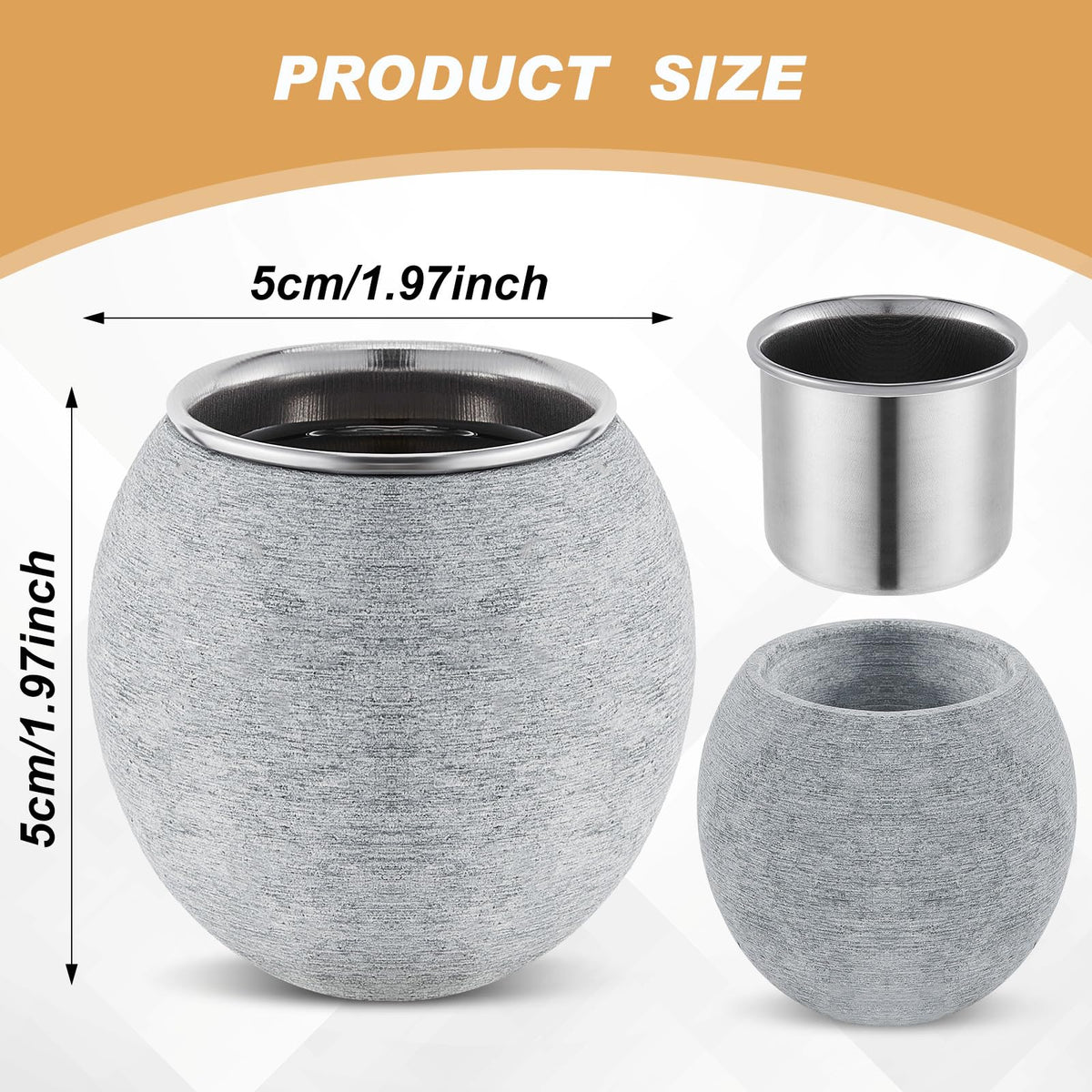 Hushee stainless steel diffuser bowl provides durable, heat resistant aroma diffusion.