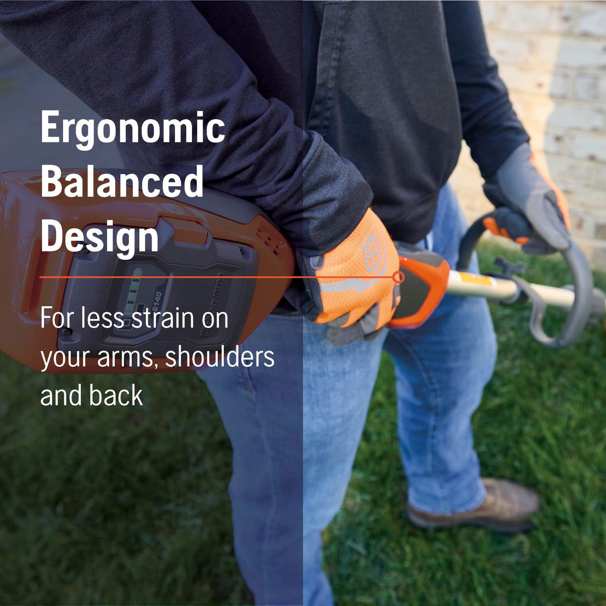 Husqvarna 110iL FLXi support wheel for precise edging and control