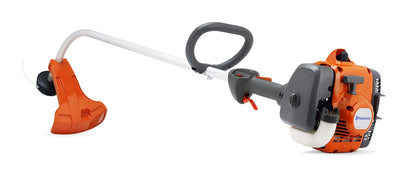Husqvarna 122C curved shaft trimmer for precise edging around obstacles.