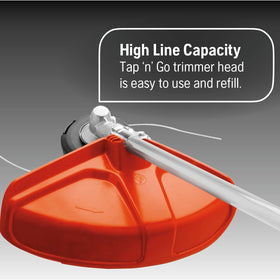 Husqvarna 122LK attachments quick-change enables easy tool swaps for tasks.
