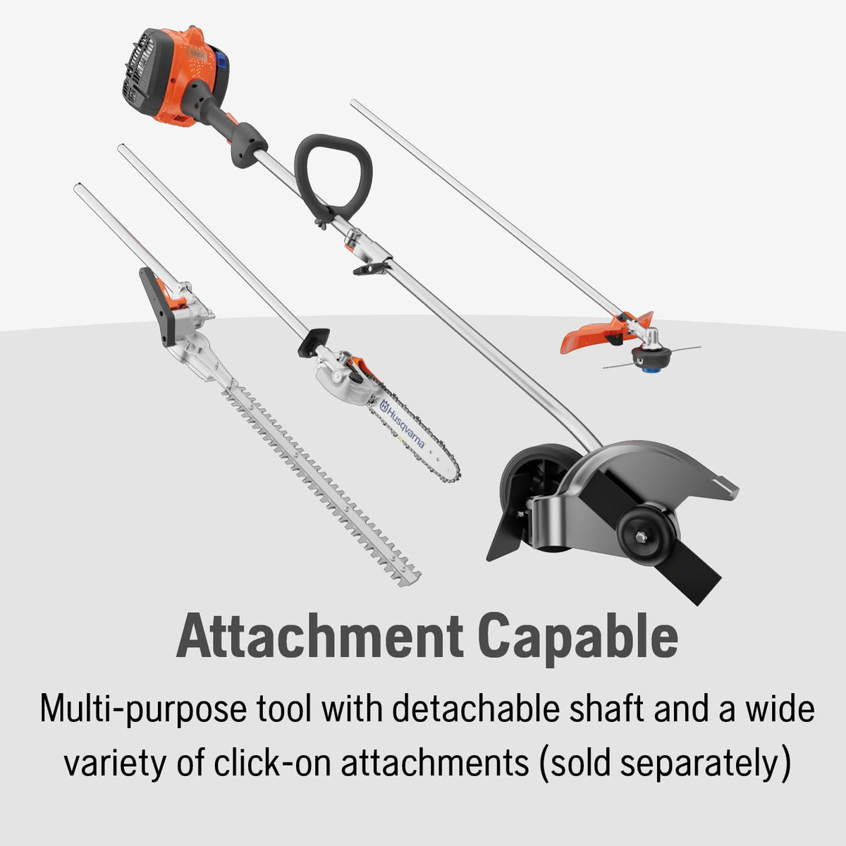 Husqvarna 122LKE air purge supports fast carburetor start.