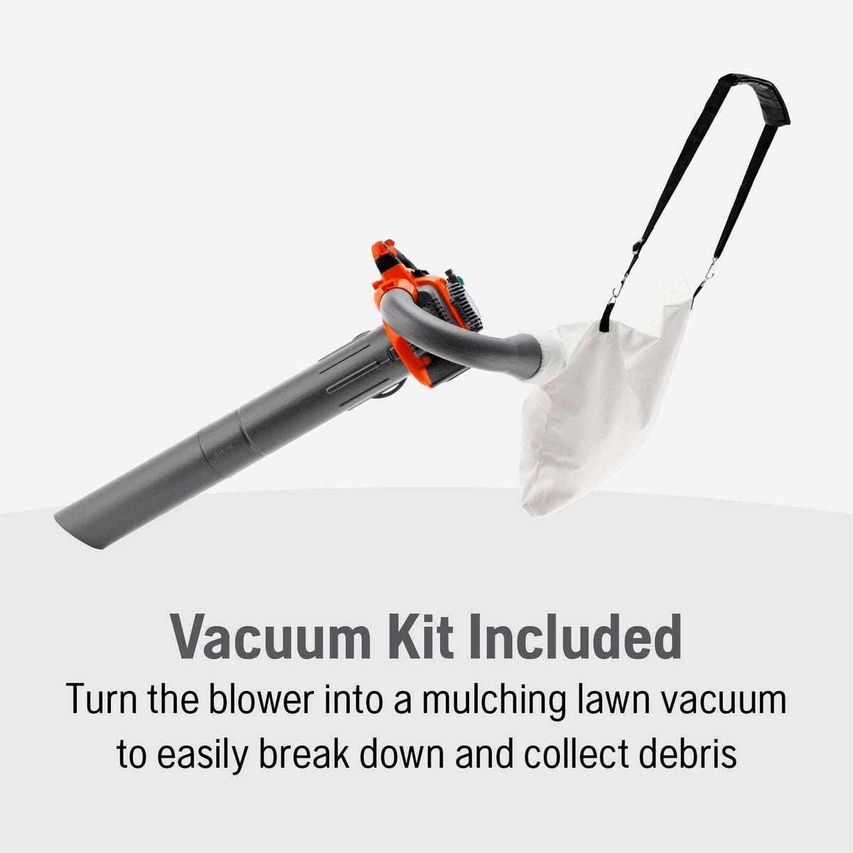 125BVx delivers 470 CFM air volume for thorough leaf clearing