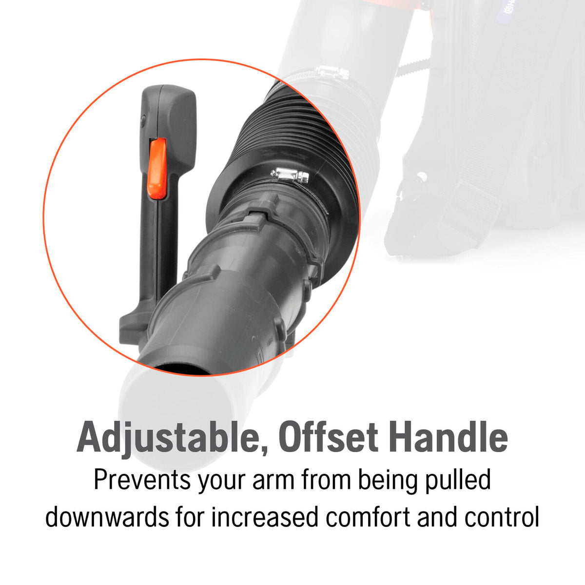 Husqvarna 350BT air purge closeup enabling easy start