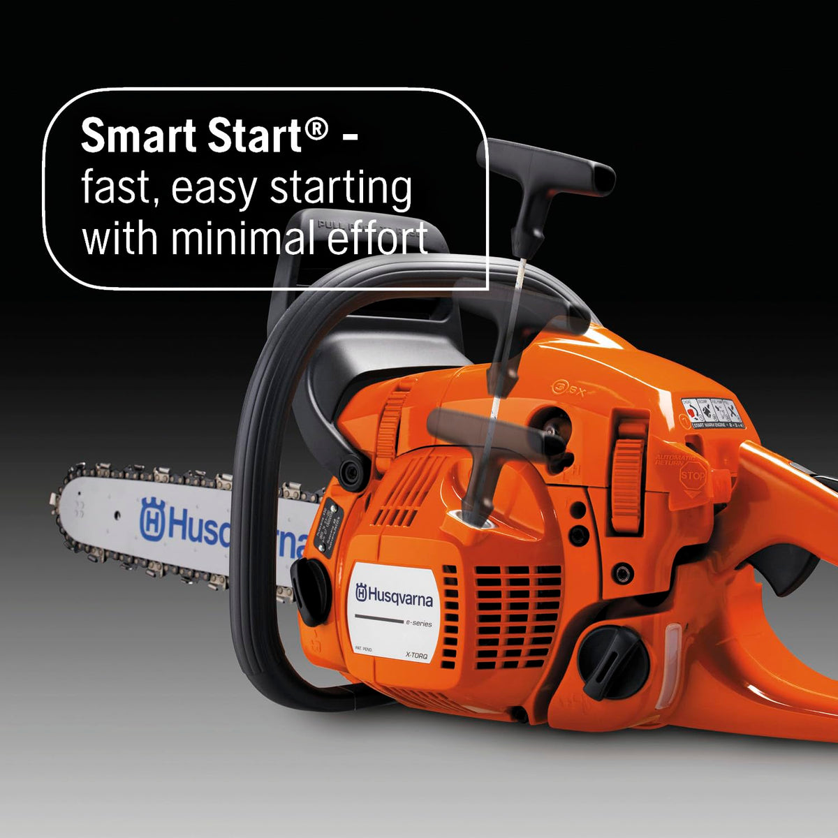Husqvarna 445S air injection system keeps debris from reaching the filter