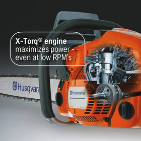 Husqvarna 450S Rancher LowVib technology reduces vibration during use.