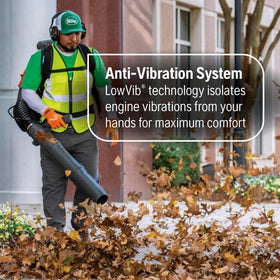Husqvarna 580BTS LowVib reduces vibration for comfortable operation