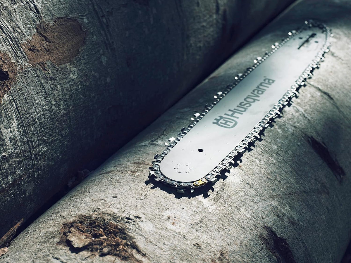 Husqvarna 585551493 cutting chain packaged ready for installation.