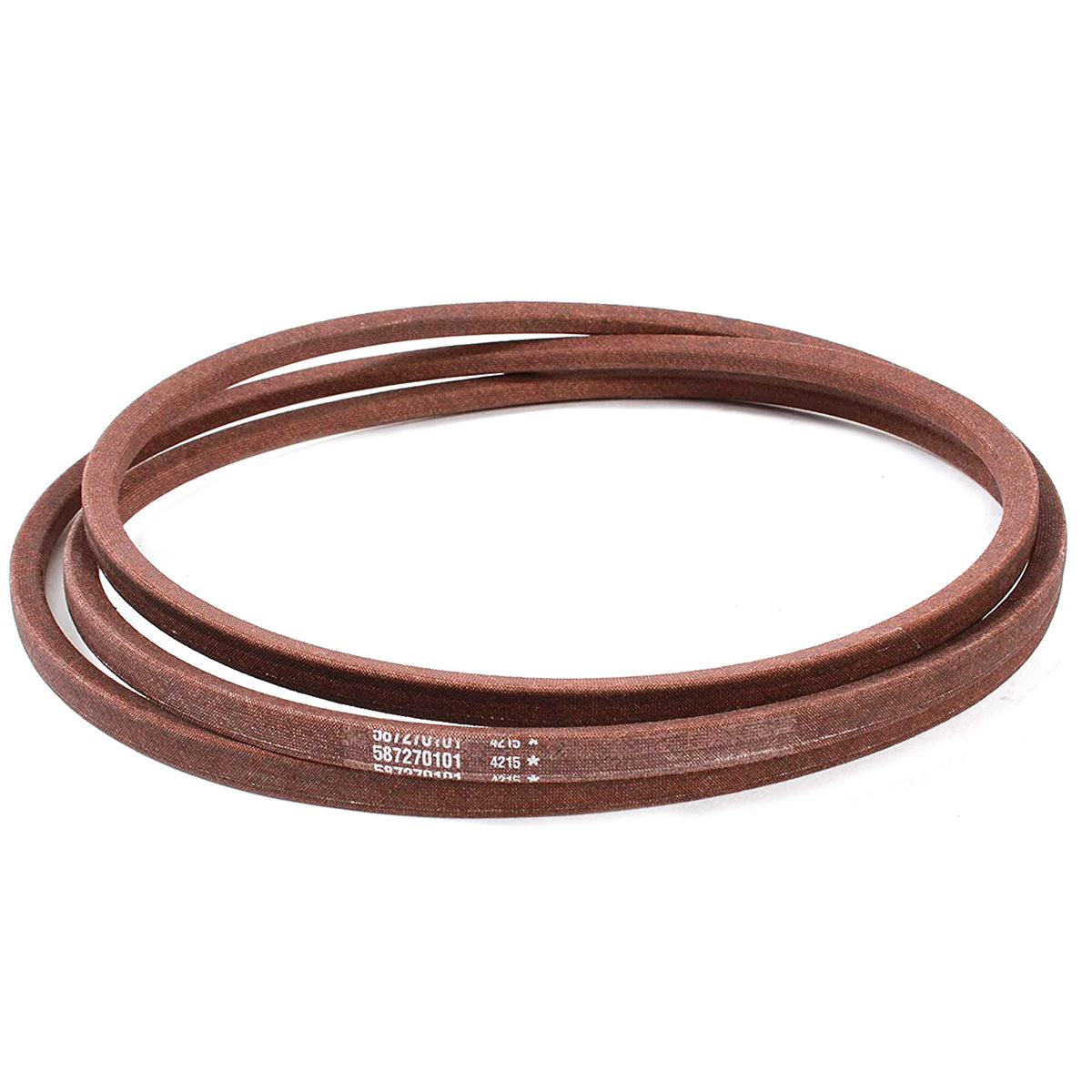 Husqvarna 587270101 deck belt closeup showing OEM design for precise deck drive