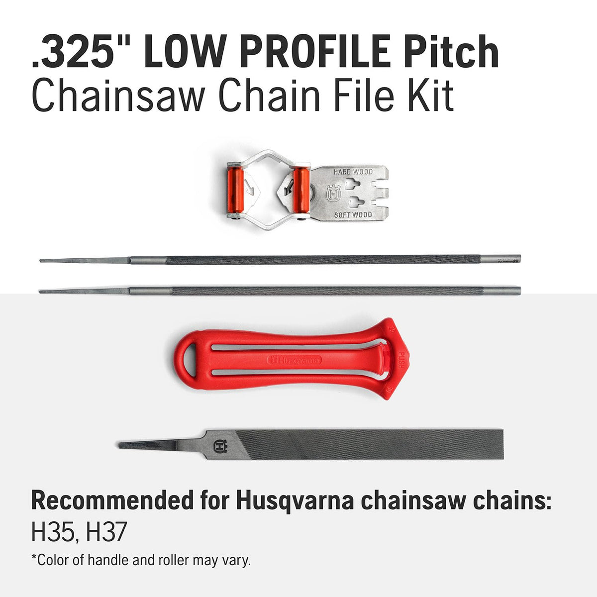 Husqvarna combination file guide with depth gauge ensures correct filing angle
