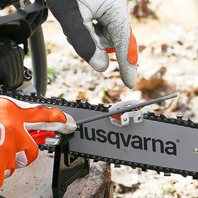 Husqvarna flat file for depth gauges supports even chain upkeep