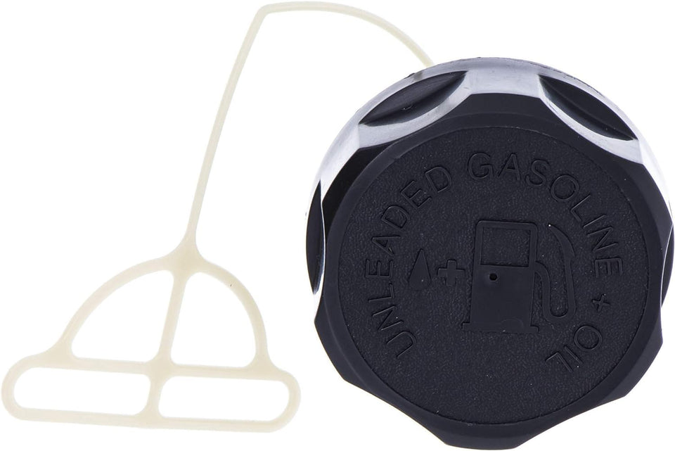 Husqvarna fuel cap 504117701 closeup for precise fit.