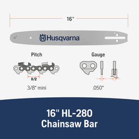 Husqvarna HL280 laminated design reduces scratches and corrosion for longer bar life.