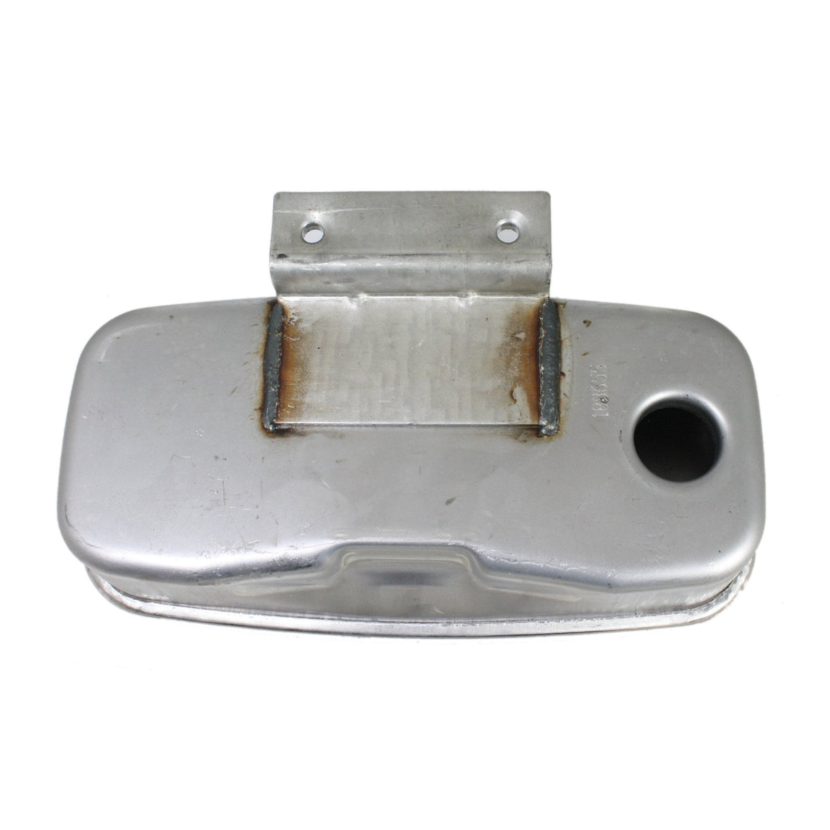 Husqvarna muffler 532188655 installed on a lawn tractor demonstrates proper fit.