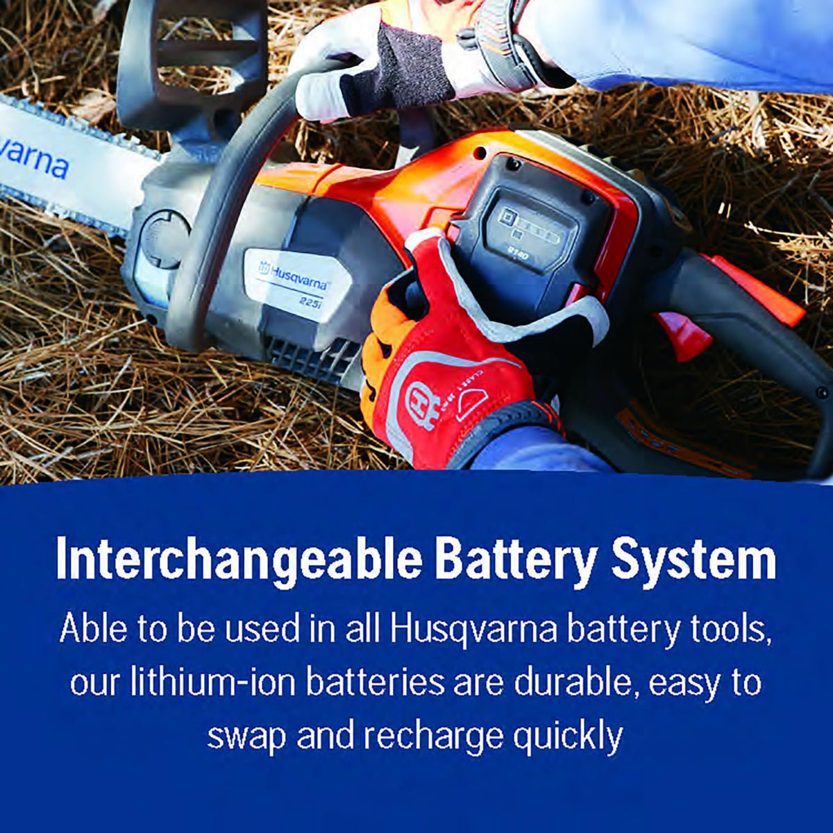 Husqvarna Power Axe 225i active cooling maintains steady performance during demanding cuts