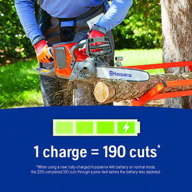 Husqvarna Power Axe 225i battery works with other Husqvarna tools for quick swap