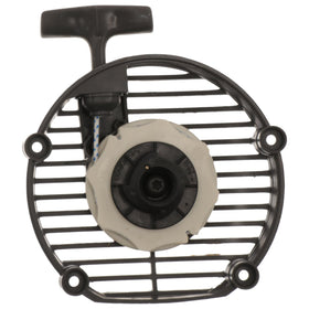 Husqvarna recoil starter housing closeup showing durable construction for long-lasting use.