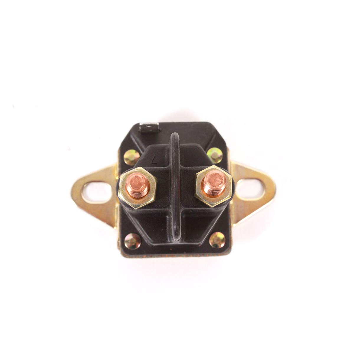 Husqvarna starter solenoid installation step illustrating simple fit.