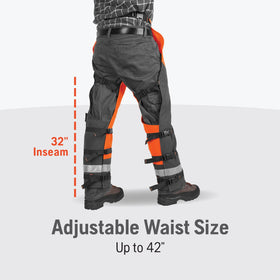 Husqvarna chaps made from 1000 denier polyester with PVC coating