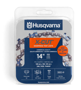 Husqvarna X-Cut S93G 14in chain for precise cuts in tight spaces.