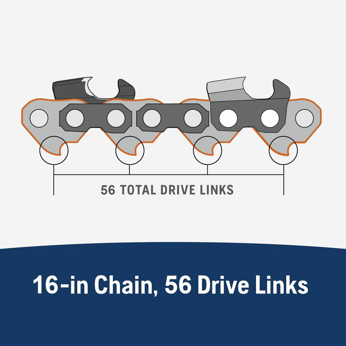 Husqvarna X-Cut S93G 16-Inch chain pre-stretched ships ready for longer use.
