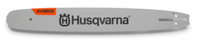 Husqvarna X-Force 16-inch bar no-grease hole prevents dirt entry.