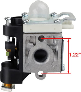 HUSWELL PB-250 carburetor front view showing RB-K106 compatibility