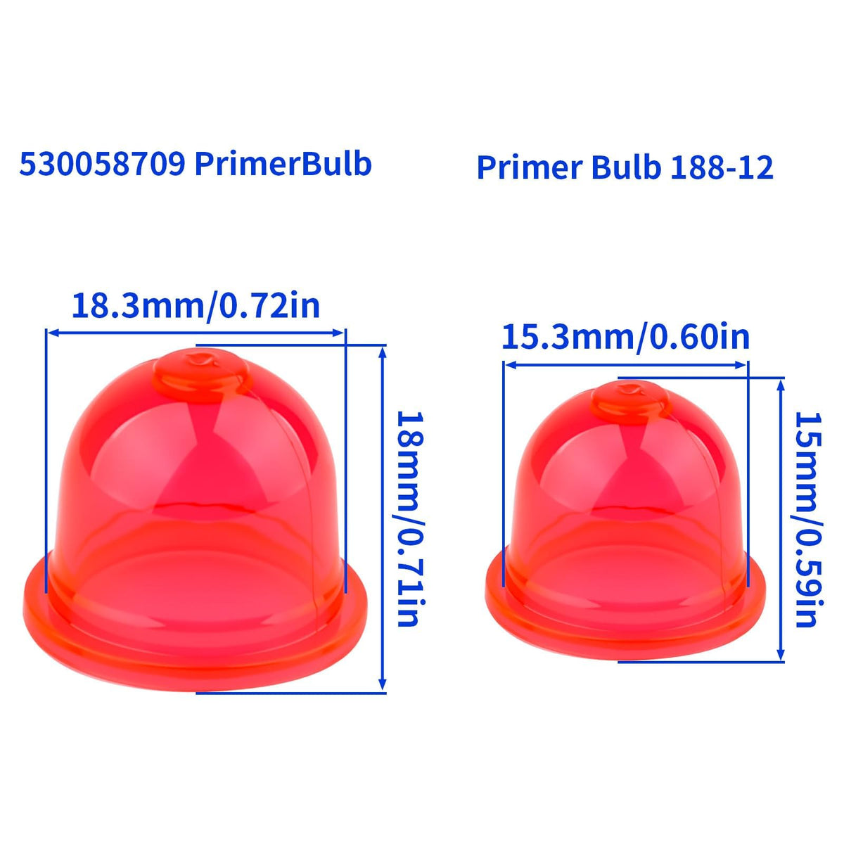 HUSWELL Echo SRM210 primer bulb close-up, supports smoother priming and reliable starts