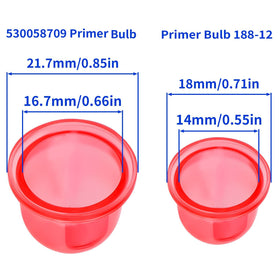 HUSWELL Husqvarna 130BT primer bulb close-up, helps easy starts in backpack blowers